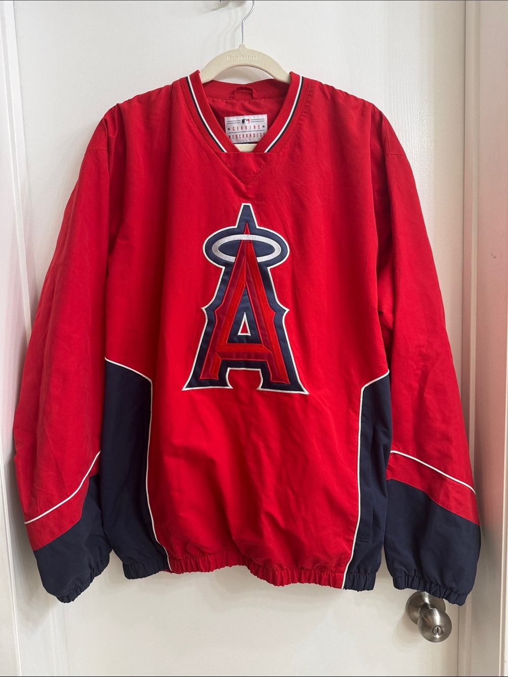MLB Los Angeles Angels Men’s Red Pullover Jacket